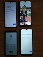 Lot of 4 Mixed model T-Mobile TCL Smartphone For part