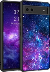 for Pixel 6a Case, Slim Fit Glow in The Dark Hybrid Hard PC Soft TPU Bumper Cove
