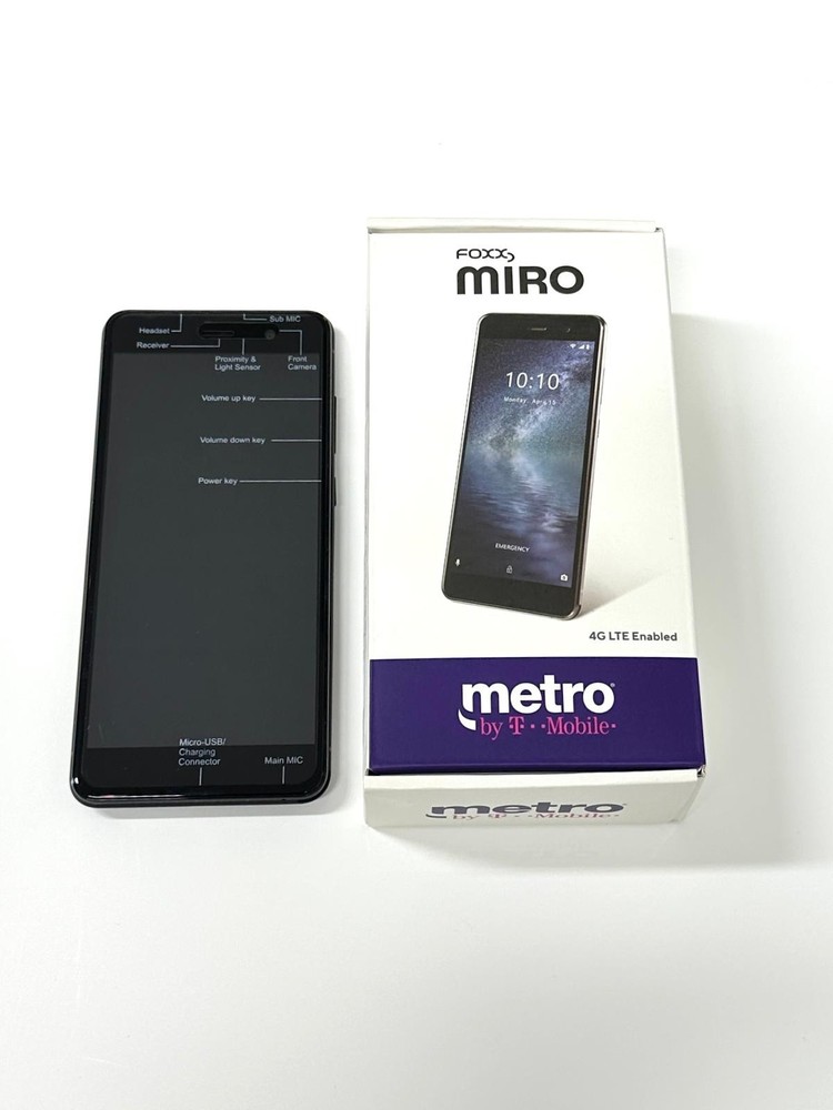 FOXXD MIRO L590A 16GB METRO LOCKED BRAND NEW BLACK COLOR FREE 32GB MICROSD CARD