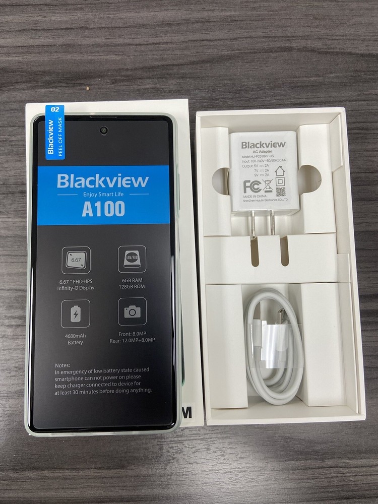 Blackview A100 6GB+128GB Android 11.0 Cell Phones 4680mAh NFC Octa-core 6.67”