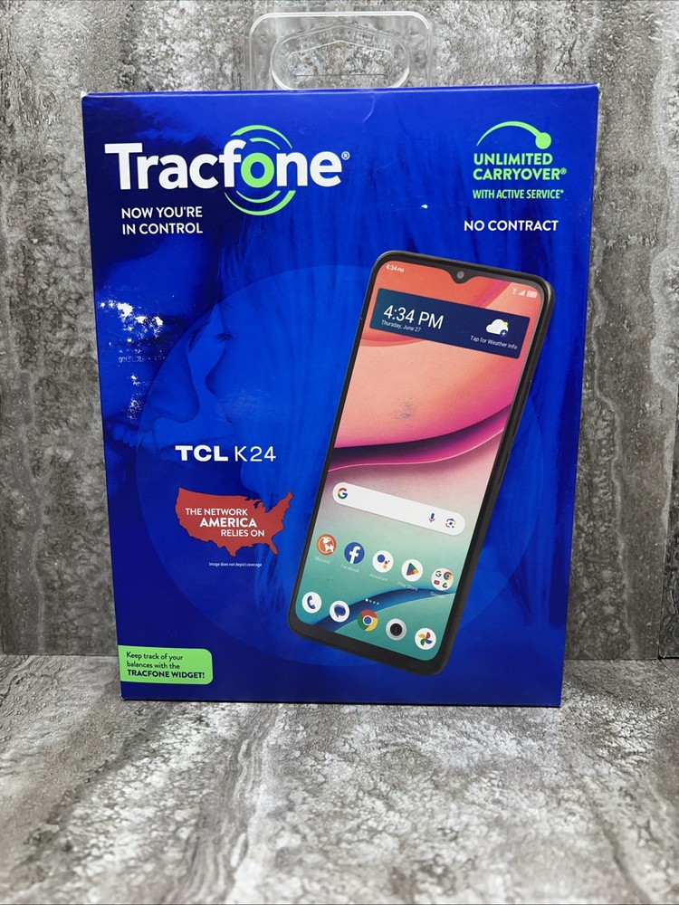 BRAND NEW – Tracfone – TCL K24 – 64 GB Memory – TCLT434D Box DMG **Wifi Only**