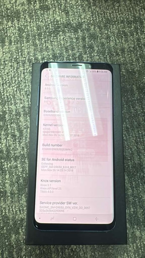 Samsung Galaxy S9+ 64GB Blue Phones Turning on for Parts Only