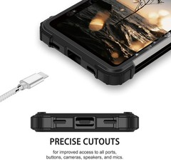 Heavy Duty Full Body Shockproof Protection Case for Google Pixel 6A, Black
