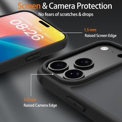 for iPhone 17 Pro Matte Phone Case, Shockproof Lightweight Anti-Fingerprint Cove