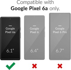Dual Guard for Google Pixel 6a Case, Shockproof Protection Dual Layer Case – Bla