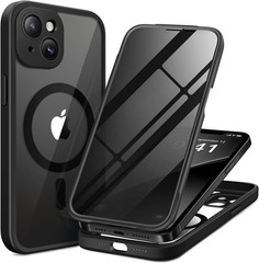 iPhone 14 Case, Built-in Privacy Screen Protector, Shockproof Full Body Phone Ca