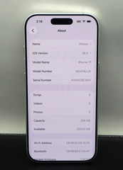 APPLE iPhone 17 256GB MG474LL/A / AT@T FOR PARTS ONLY, FREE SHIPP.