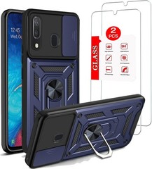 Case for Samsung Galaxy A20 /A30 with Screen Protector Magnetic car mount Black