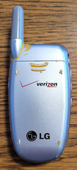 LG VX5200 – Silver and Blue ( Verizon ) Cellular Flip Phone – READ