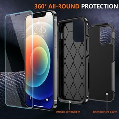 Designed for iPhone 12 Case/iPhone 12 Pro Case, 10 FT Military Grade Drop Protec