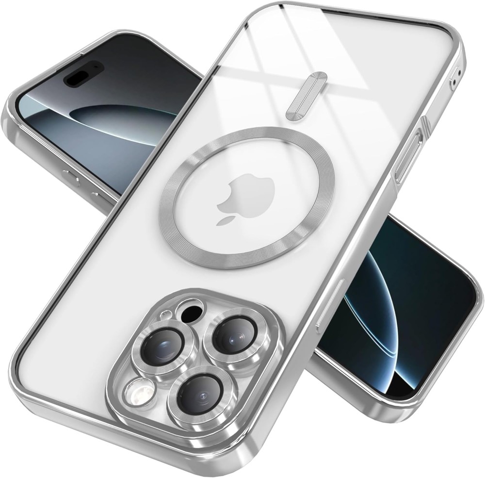 Magnetic Clear Case for iPhone 14 Pro Max with Camera Lens Protection
