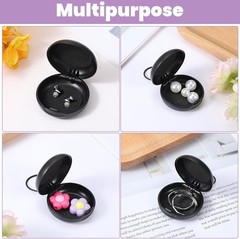 4pcs Loop Earplug Case, Portable Round Ear Plug Holder with Lanyard for Storage