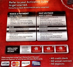 Verizon Unlimited Talk & Text No Annual Contract Prepaid Phone -New-