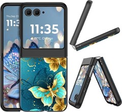 1. For Motorola Razr 2024 Case, Razr 2025 Shockproof Cute Butterfly Blue