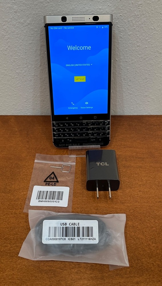 BlackBerry Keyone BBB100-1 32GB – 4G – Unlocked – Silver – Brand New (NFS model
