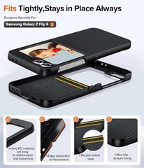 Samsung Galaxy ZFlip 6 Case, Firmly Fit Hard PC Full Body Cover Anti Scratch Sho