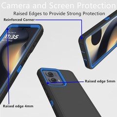 Heavy Duty Defender Case for Motorola Edge 2024, Dustproof Shockproof Protection