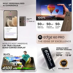 MOTOROLA Edge 60 Pro 5G-Factory Unlocked Dual SIM-8GB 256GB-NO TARIFFS TO USA