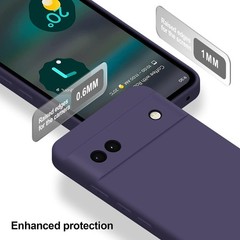 Case for Google Pixel 6A, Soft Silicone Shockproof Slim Cover with Camera Protec