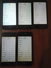 Lot of 5 Apple iPhone 5 32GB (1pc) 16GB(4pcs) A1428 / A1429 Gray