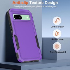 for Pixel 8A Case, Heavy Duty Full-Body Shockproof Case for Google Pixel 8A 6.1“