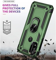 [1+1 PCS] Case & HD Screen Protector for Moto G Pure & Moto G Power 2022 Militar