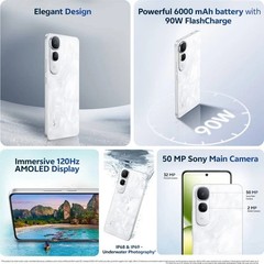 Vivo Y400 5G (White 128 GB 8 GB RAM) 6.67 inch 4 Gen 2 Processor Global Version