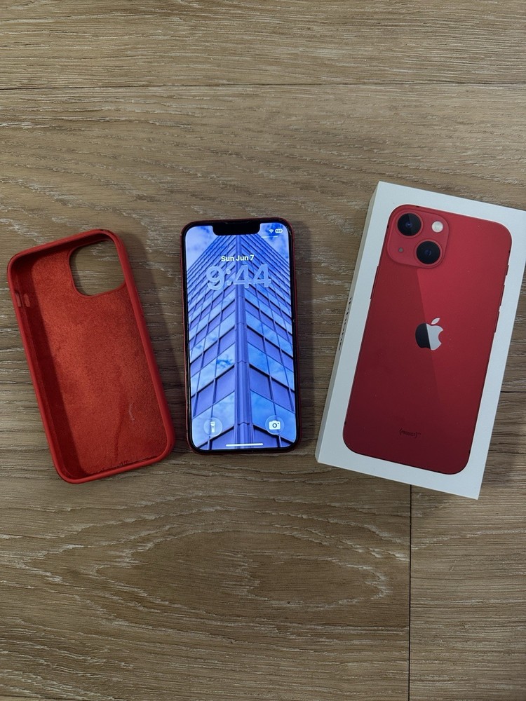 Mint Apple iPhone 13 Mini, 256GB, Red- Unlocked , Reset to Factory