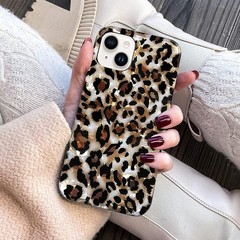 Luxury Sparkle Translucent Clear Leopard Cheetah Print Case Compatible with iPho