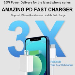 3FT Fast Charging Cable Usb adapter Wall Charger For iPhone 14 13 12 11 8Pro Max