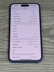 Apple iPhone 16 Plus 128GB Blue – Mint Condition- 100%🔋 *Check ESN* FOR PARTS