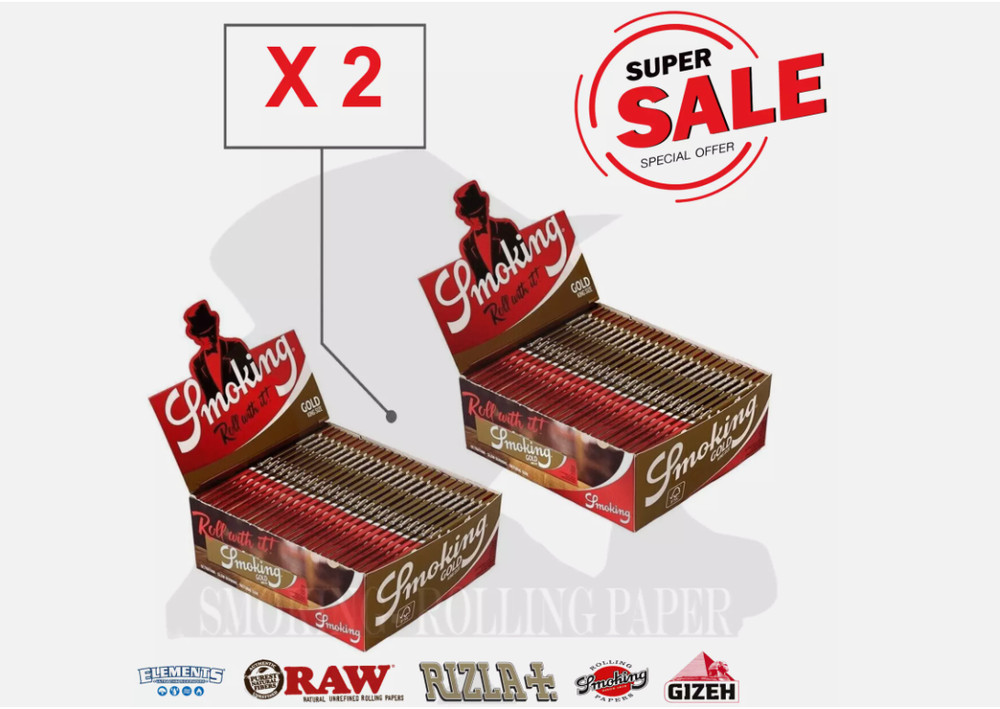 Cartine Smoking® Gold King Size Slim 2x Scatola Da 50 Libretti