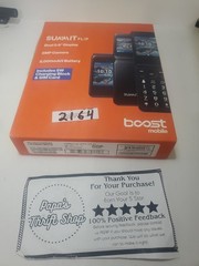 Boost Mobile Prepaid Summit Flip Phone, 8GB Black Sim-Included, New Sealed