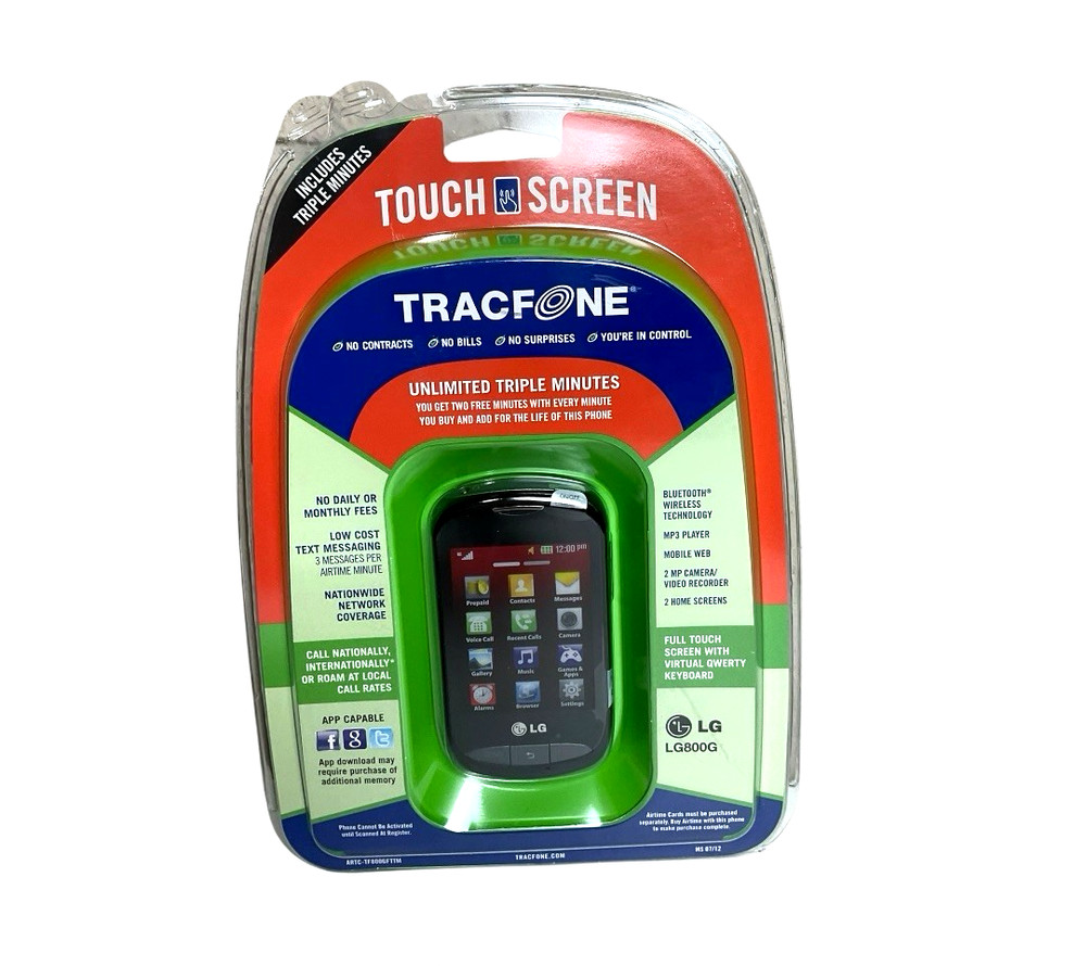 LG 800G TracFone Touch Screen Cellular Phone