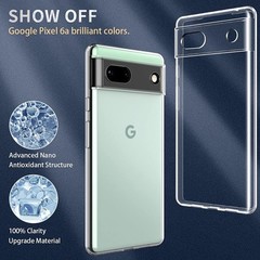 Crystal Clear Google Pixel 6a Case Soft Slim Fit Transparent Plastic TPU Cover