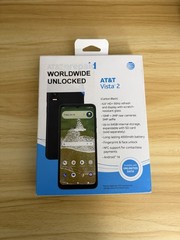 UNLOCKED-AT&T Vista 2 Prepaid Smartphone 64GB Black 6.56in HD+ Display Octa-Core