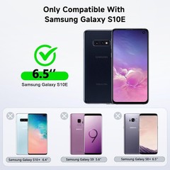 Samsung Galaxy S10e Case Shockproof Polycarbonate Bumper Protective Black Cover