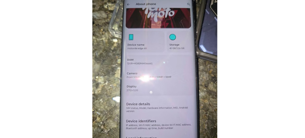Motorola Edge 60 5G, 12+256 w/expandable storage, UNLOCKED