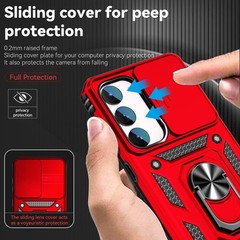 Samsung Galaxy S23 FE 5G Case with HD Screen Protector & Kickstand, Red