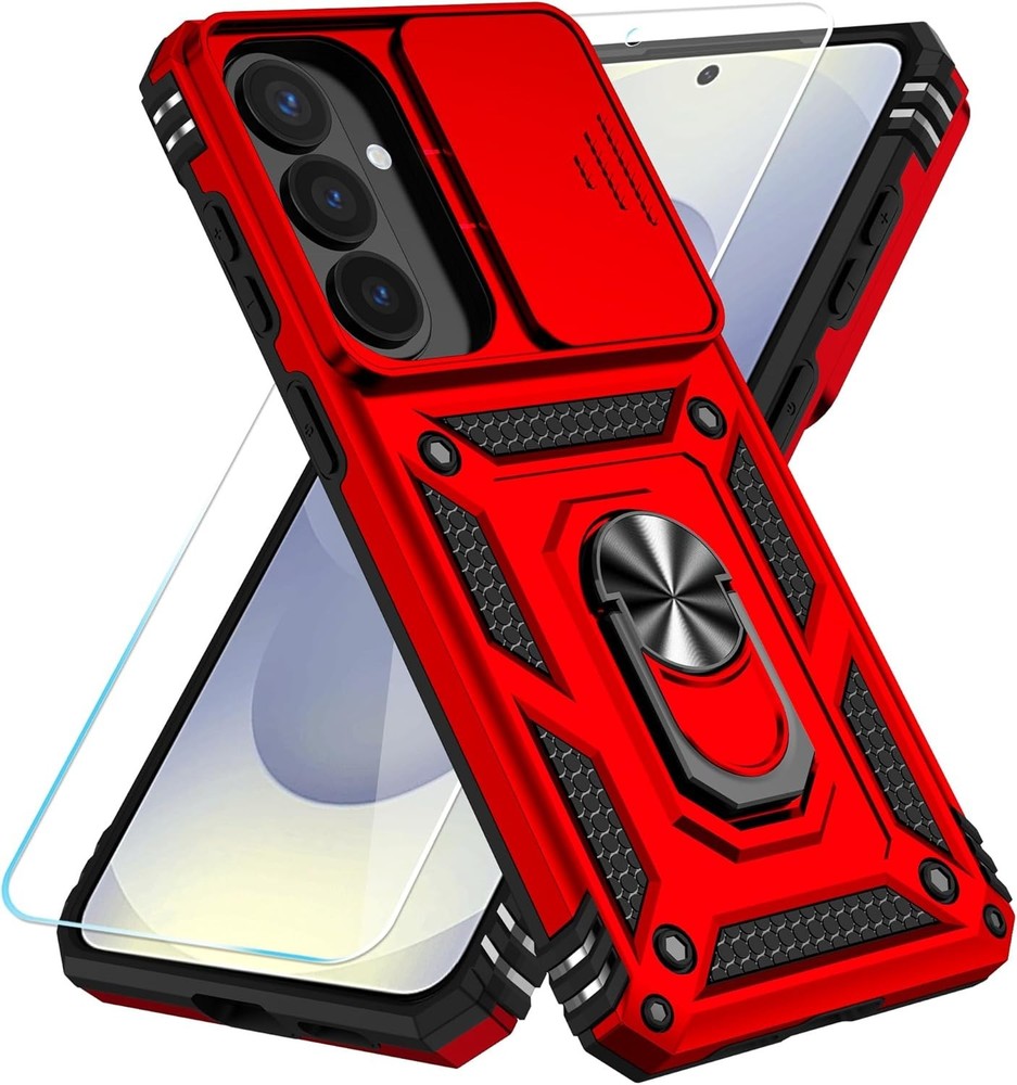 For Samsung Galaxy S26 Plus Case W/ 1x Screen & Slide Camera Protector,Kickstand