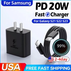 45W Fast Charging Type C Wall Charger +Cable For Samsung Galaxy S20 S21 S22 S23