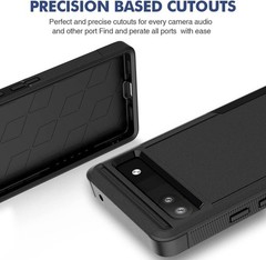 for Google Pixel 6a Case, PC+TPU Two-in-one Double-Layer Anti-Fall Mobile Phone