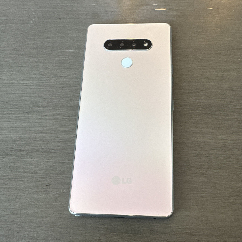 LG Silver Android Bar Smartphone w/ Triple Rear Camera & Fingerprint Sensor