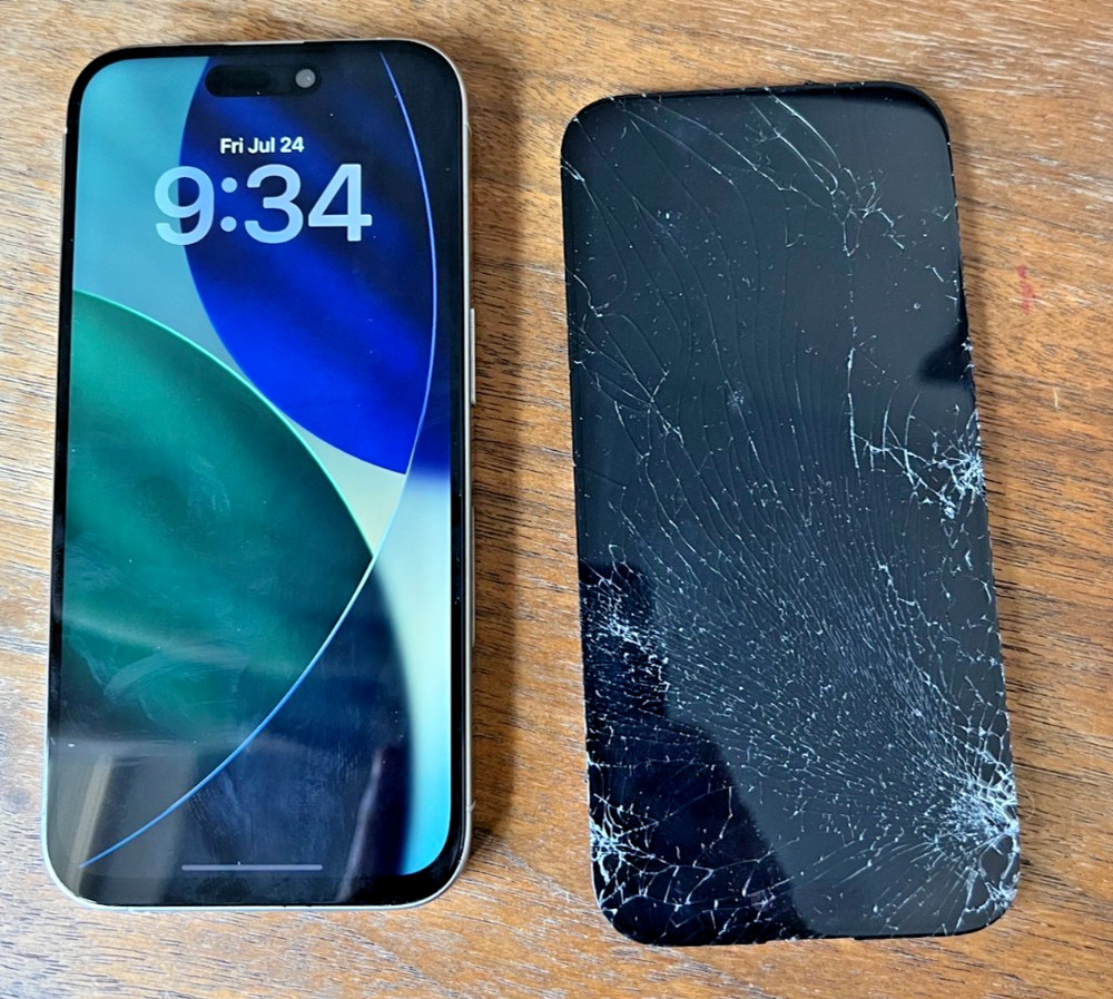Unlocked Apple iPhone 15 Pro 512GB NTQX3LL/A – BAD FRONT CAMERA and SCREEN