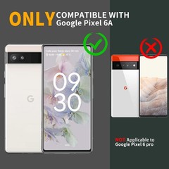 for Google Pixel 6a Case, Military Grade Protection Shockproof Case with Tempere