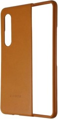 Samsung Galaxy Z Fold 3 Phone Case, Leather Protective Cover, Heavy Duty, Camel