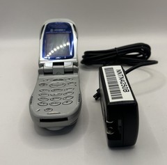Motorola i series i95cl – Gray and Blue ( Nextel ) Color Flip Phone VTG Y2K Good