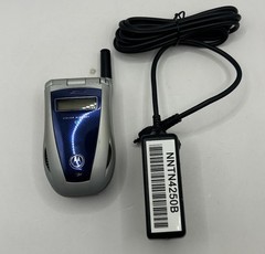 Motorola i series i95cl – Gray and Blue ( Nextel ) Color Flip Phone VTG Y2K Good