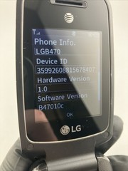 LG B470 Black Flip Phone – Tested, Powers On