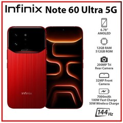 Infinix Note 60 Ultra RED 12GB+512GB Dual SIM Unlocked Android Cell Phone